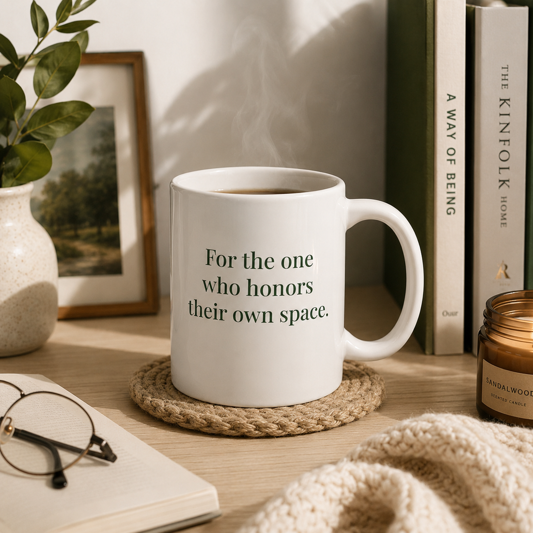 Poetry Mug - "For the one who honors their own space."