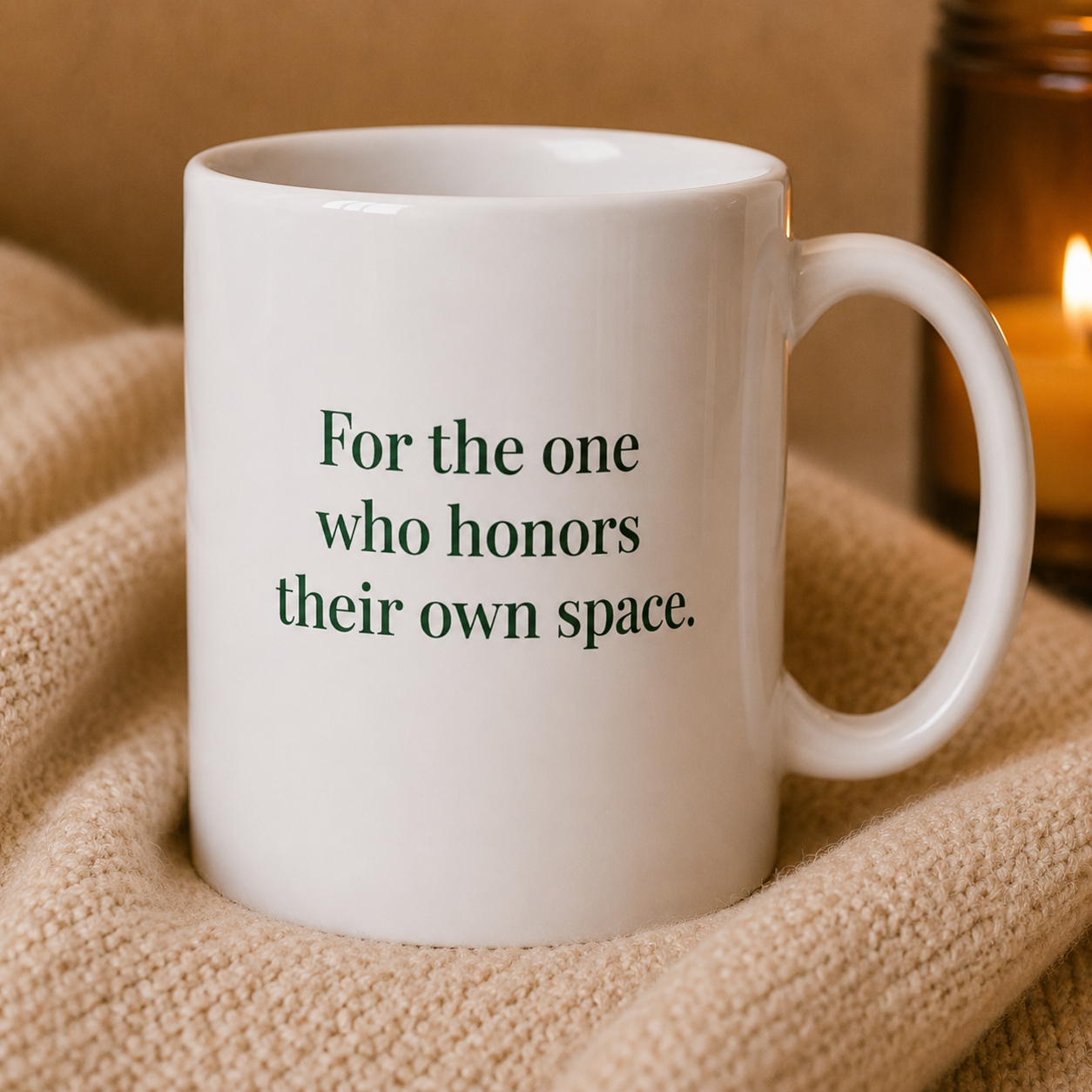 Poetry Mug - "For the one who honors their own space."