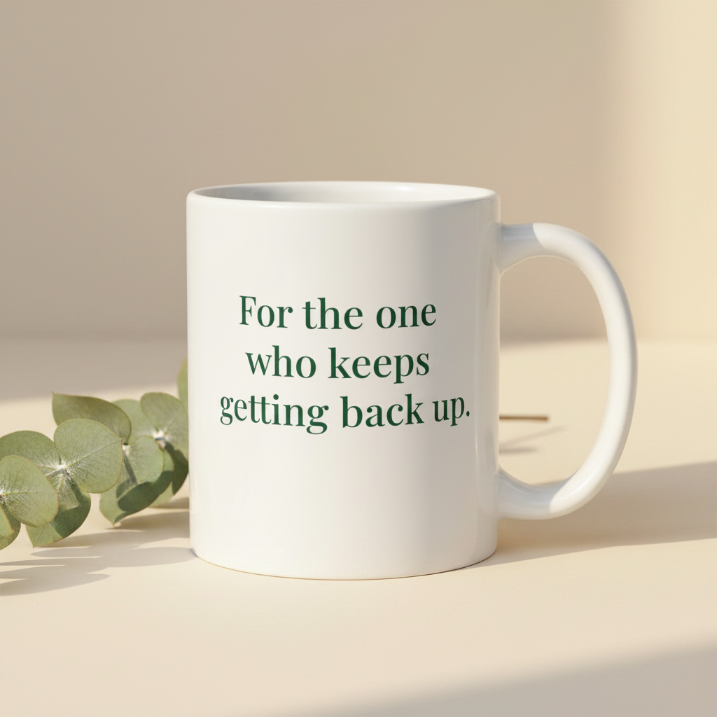 For the One Getting Back Up Mug with Eucalyptus